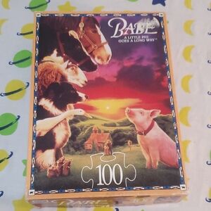 1996 Babe A Little Goes A Long Way 100-Piece Puzzle - Used, Complete